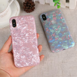 Wholesale iPhone Xr 6.1in IMD Dream Marble Fashion Case (Rose Pink)